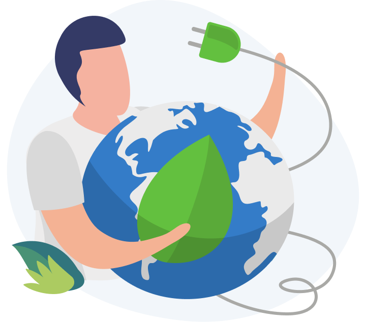 Illustration Accessible and environmentally friendly.